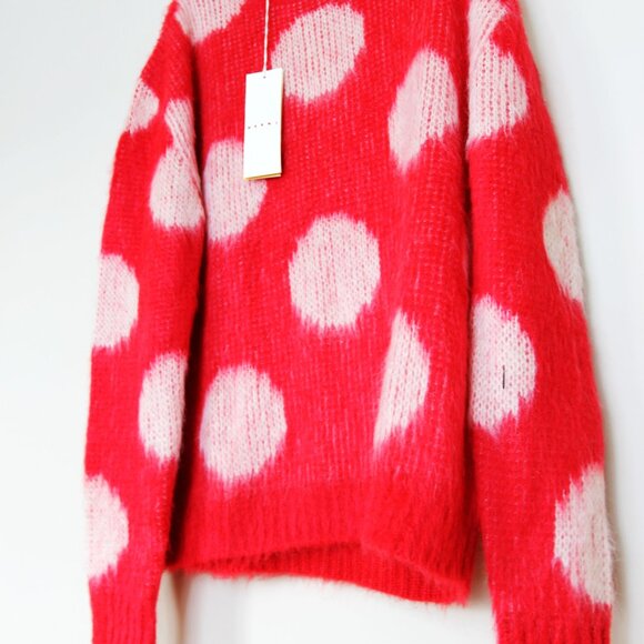 BNWT AW23 MARNI BRUSHED DOTS FUZZY WUZZY SWEATER 50 - Picture 6 of 11